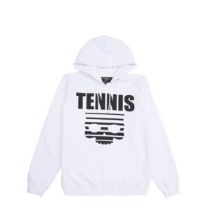 tennis skull hoodie blanco
